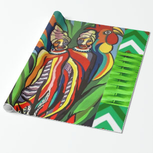 Glosswrapping Paper, Afrikanischer Frauenpapagei Geschenkpapier