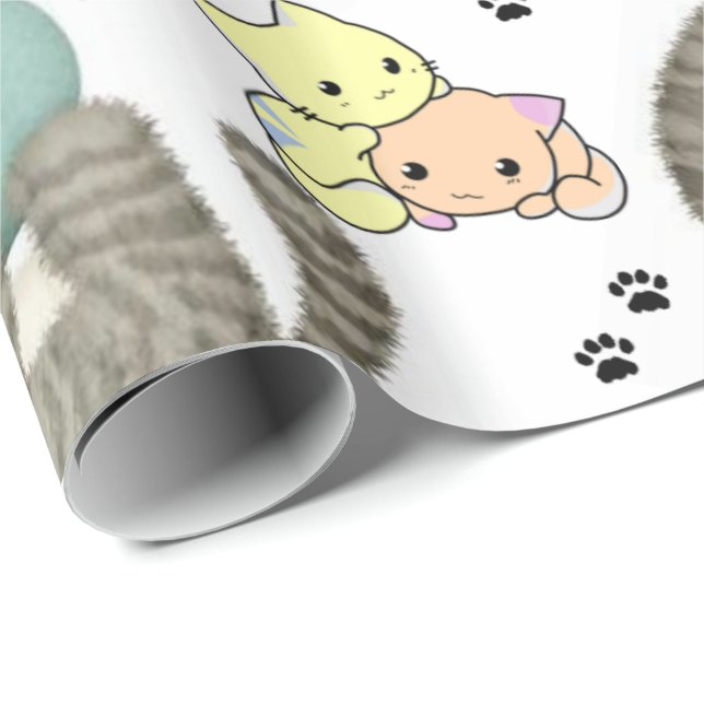Glosswrapping Paper Cat Geschenkpapier (Rolleneckpunkt)
