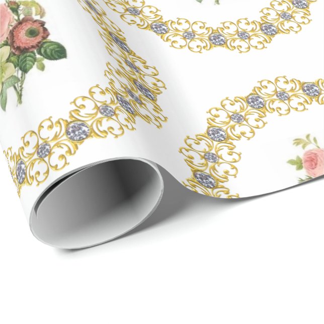 Glosswrapping Paper Floral Geschenkpapier (Rolleneckpunkt)