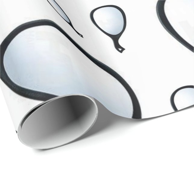 Glosswrapping Paper Hand Mirror Stylist Barber Geschenkpapier (Rolleneckpunkt)