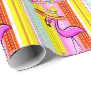 Glosswrapping Paper Pink Flamingo Geschenkpapier