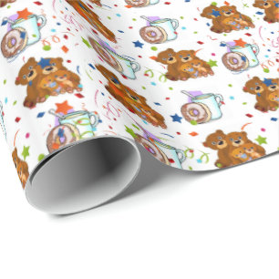Glosswrapping Paper Teddy Bär Geschenkpapier