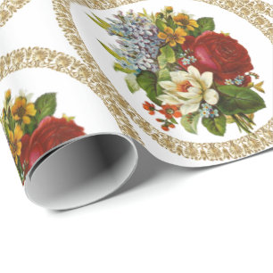 Glosswrapping Paper Viktorianisch floral Geschenkpapier