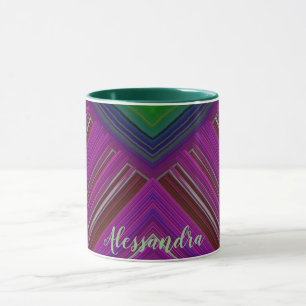 GLOSSY 3D Glossy Pink Green Blue ALESSANDRA ~ Tass Tasse