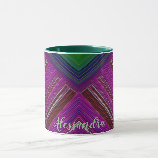 GLOSSY 3D Glossy Pink Green Blue ALESSANDRA ~ Tass Tasse (Zentrum)