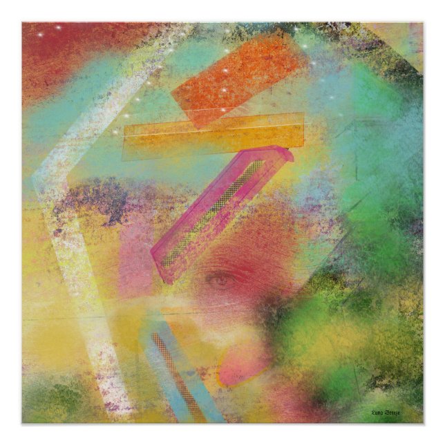 Glossy Abstrakt Poster (Vorderseite)