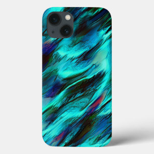 Glossy angefärbt von cyan bis blau, und rote Fleck Case-Mate iPhone Hülle