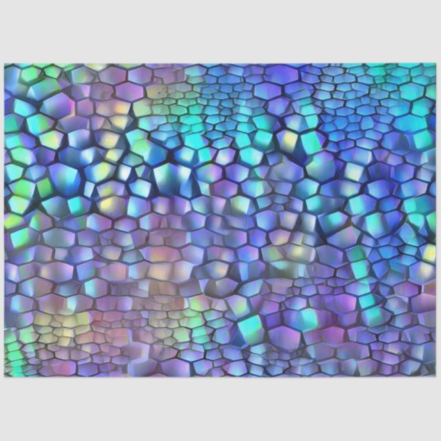 Glossy Blue Lila Wall Street Seidenpapier (Vorderseite)