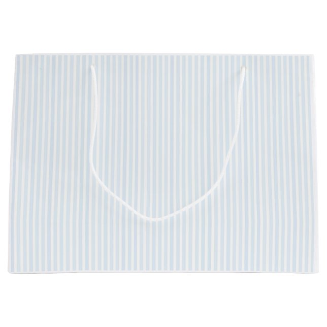 Glossy Blue Striping Pastell-Beutel Große Geschenktüte (Vorderseite)