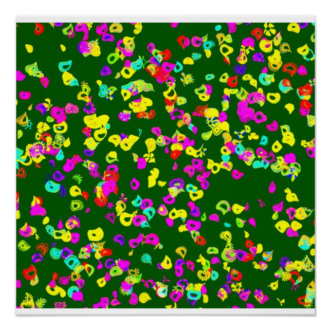 Glossy Floral Painting Poster (Vorderseite)