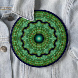 Glossy Fraktal Fee Rundschmuck Button