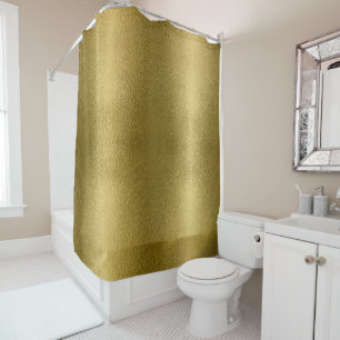 Glossy Gold Metal Textur Shiny Chic Glamour Duschvorhang