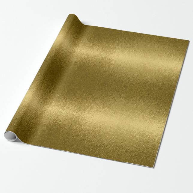 Glossy Gold Metal Texture Chic Shiny Glamour Geschenkpapier (Ungerollt)
