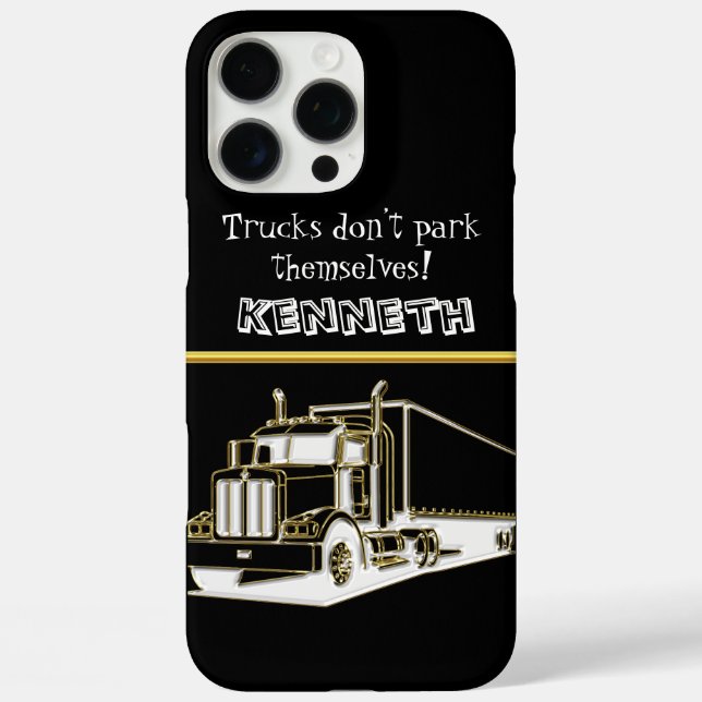 Glossy Gold Semi-Truck Render Case-Mate iPhone Hülle (Rückseite)