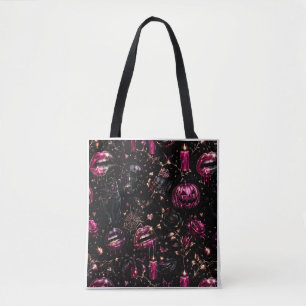 Glossy Gothic Halloween Glam Tote Bag