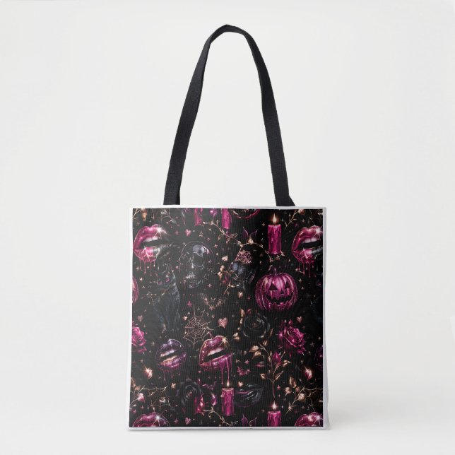 Glossy Gothic Halloween Glam Tote Bag (Vorderseite)