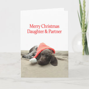 Glossy Grizzly Daughter & Partner Frohe Weihnachte Feiertagskarte