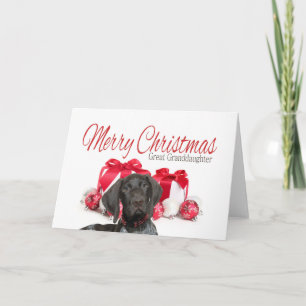 Glossy Grizzly Große Enkeltochter Frohe Weihnachte Feiertagskarte