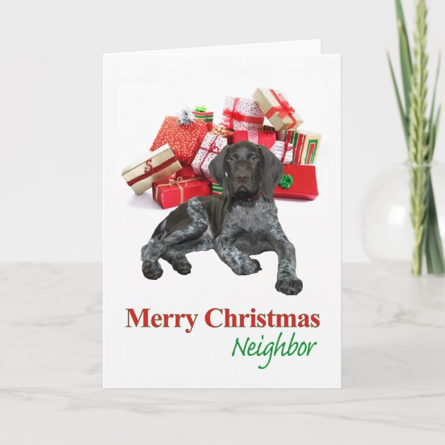 Glossy Grizzly Neighbor Frohe Weihnachten (Vorderseite)