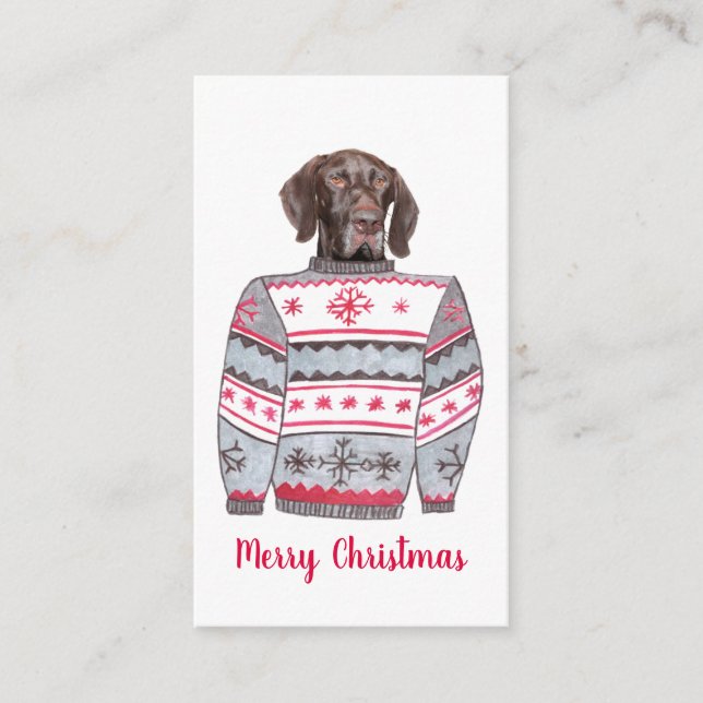 Glossy Grizzly Ugly Christmas Sweater Begleitkarte (Vorderseite)