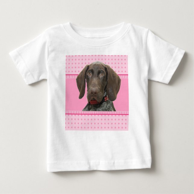 Glossy Grizzy Puppy Girl Baby T-shirt (Vorderseite)