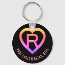 Glossy Heart Initialbuchstabe R