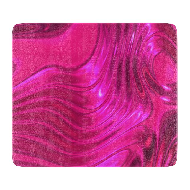Glossy Hollywood Cerise Super Pink Schneidebrett (Vorderseite)