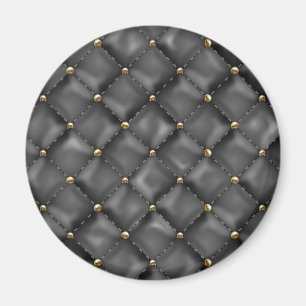 Glossy Leder Textur mit Gold Perlen Magnet