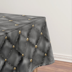 Glossy Leder Textur mit Gold Perlen Tischdecke