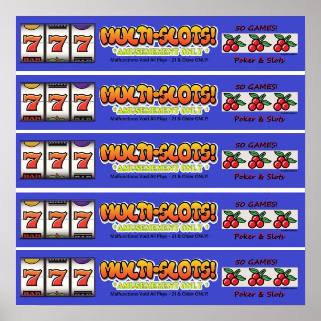 Glossy-Mehrschlitze-Deckenspielbahn Marquee Poster (Vorne)