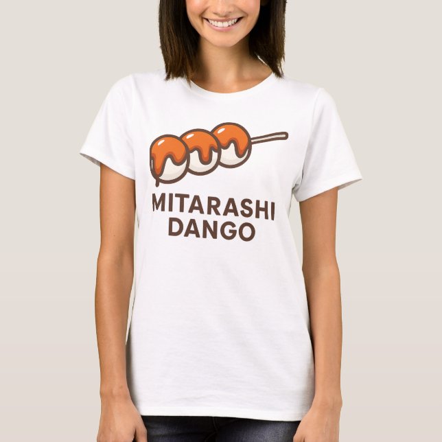 Glossy Mitarashi Dango Illustration T-Shirt (Vorderseite)