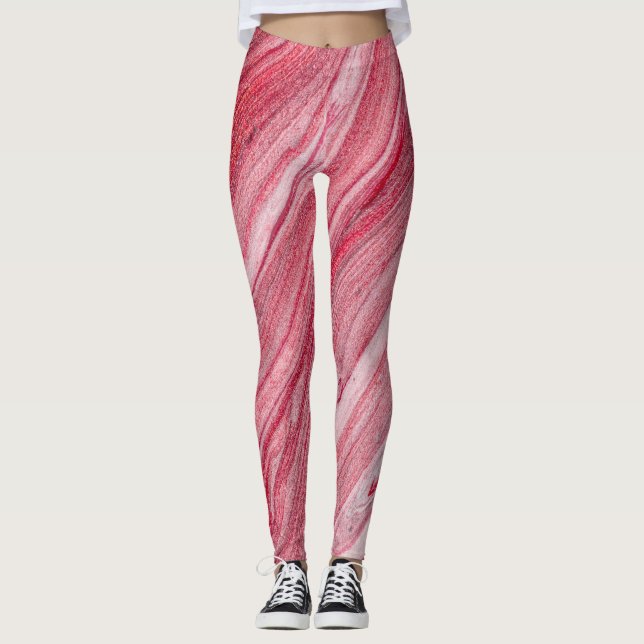 Glossy Nail Polnisch: Texturierter Hintergrund Leggings (Vorderseite)