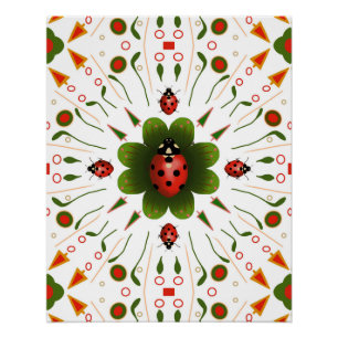 Glossy Poster Ladybug Wiederholung Design