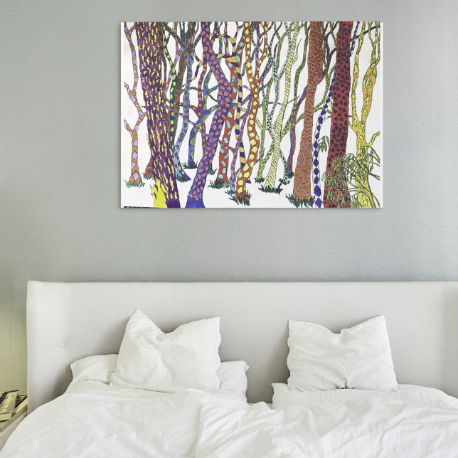 Glossy Poster of glücklich bunt verrückt Wald (Von Creator hochgeladen)