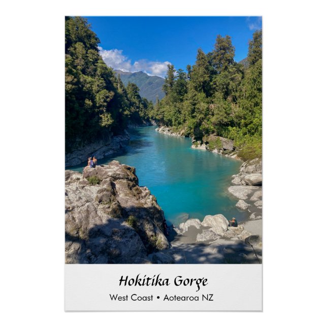Glossy Poster of Hokitika Gorge, NZ (Vorderseite)