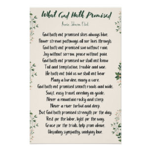 Glossy Poster Was Gott versprochen hat