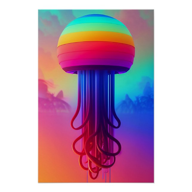 Glossy PosterJellyfish of the Sky Glossy Poster (Vorderseite)