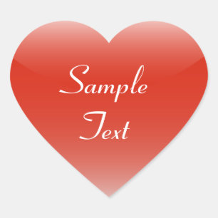 Glossy Red Heart Herz-Aufkleber