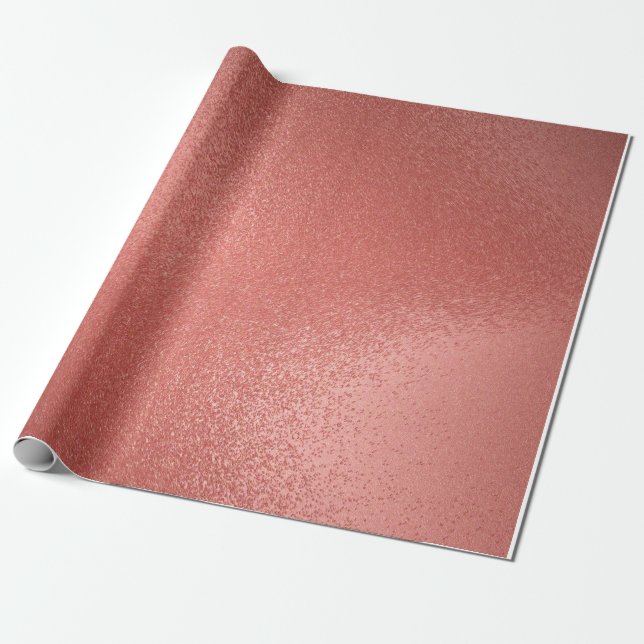 Glossy Rose Gold Wrapping Paper Geschenkpapier (Ungerollt)