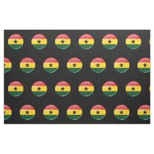 Glossy Round Ghanian Flag Stoff