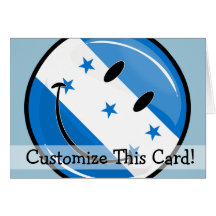 Glossy Round Smilan Honduran Flag
