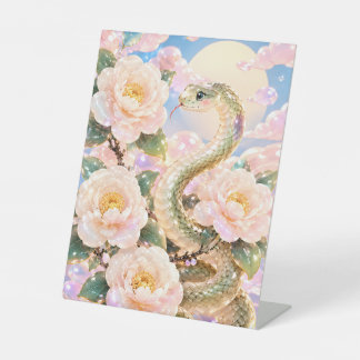 Glossy Snake Floral Art Sockelschild