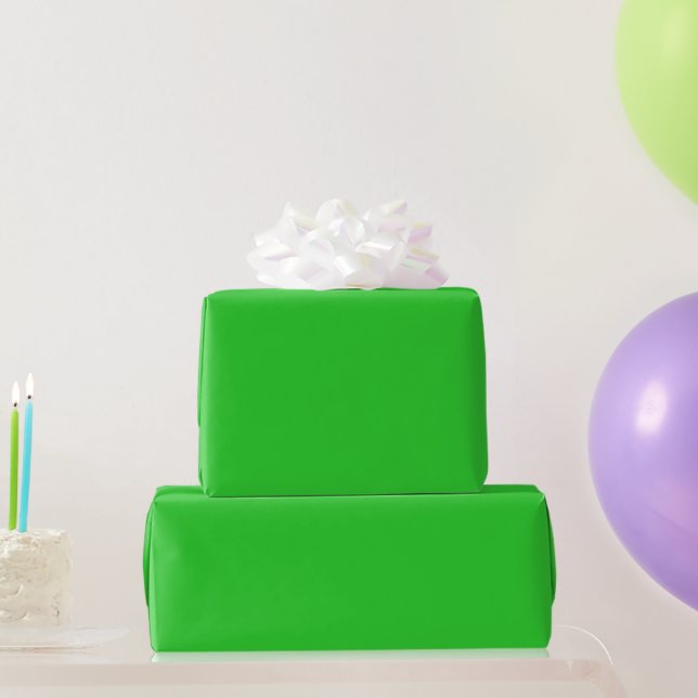 Glossy Solid Lime Green Geschenkpapier (Partygeschenke)