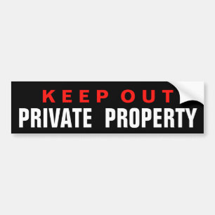 GLOSSY STICKER FÜR PRIVATE EIGENSCHAFT behalten Autoaufkleber