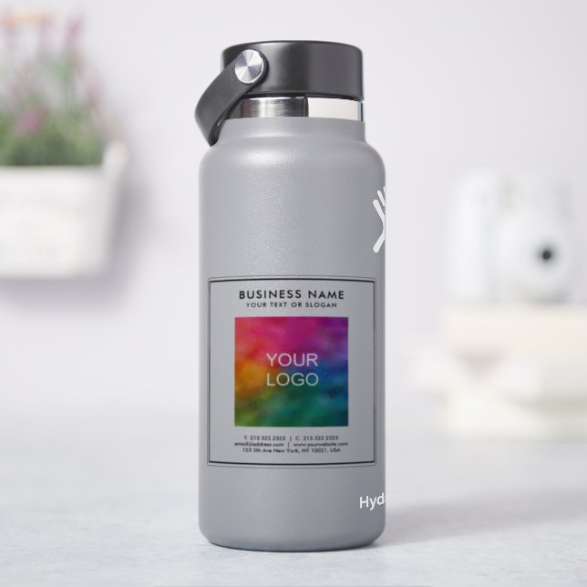 Glossy Transparenter Text für Firmenlogo Klein Aufkleber (HydroFlask)