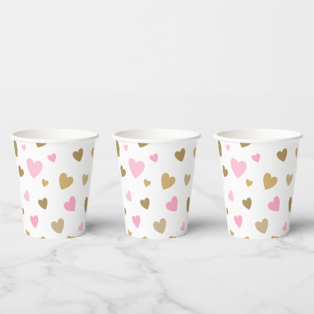 Glossy und Classic Design Paper Cup Pappbecher (Multi)