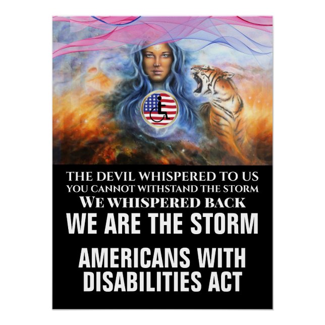 Glossy Version AMERIKANER MIT BEHINDERUNGEN ACT Poster (Vorderseite)