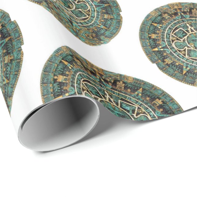 Glossy Wrapping Paper, Aztec Geschenkpapier (Rolleneckpunkt)