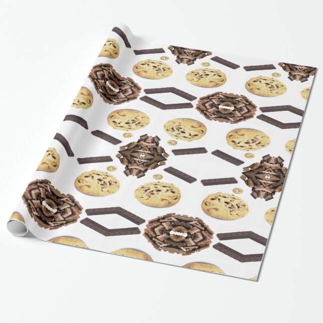 Glossy Wrapping Paper, Chocolate Chip Geschenkpapier (Ungerollt)