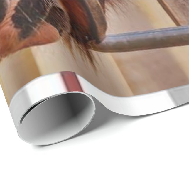 Glossy Wrapping Paper Horse Geschenkpapier (Rolleneckpunkt)